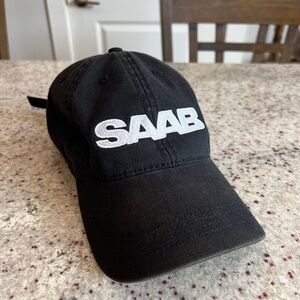 SAAB Logo Hat - BLACK - GENUINE OEM DEALER ACCESSORY